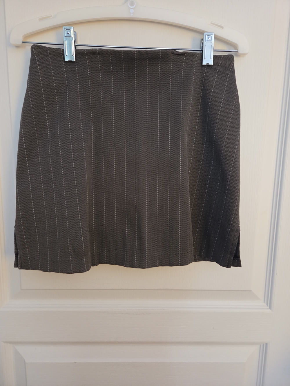 Classic Pinstripe Mini Skirt - Black